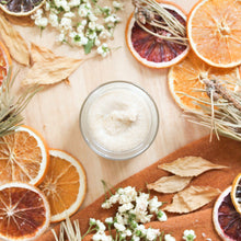 Charger l'image dans la galerie, Exfoliant pour le corps rose et tangerine, décoré de fleurs, deux formats