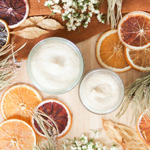 Charger l'image dans la galerie, Exfoliant pour le corps rose et tangerine, décoré de fleurs, deux formats